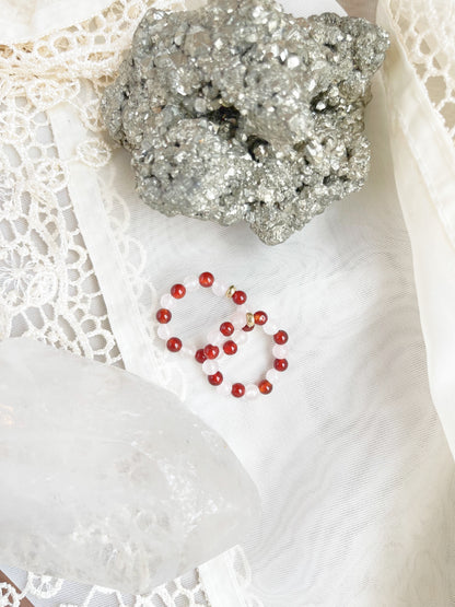 Crystal Beaded Rings w/ Gold