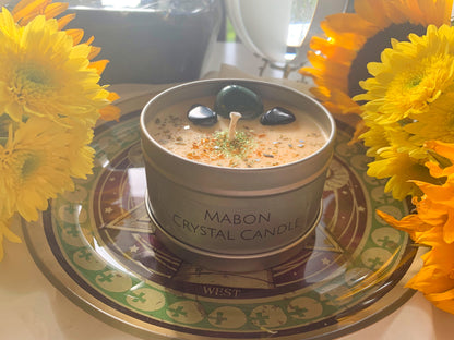 Mabon Crystal Candle