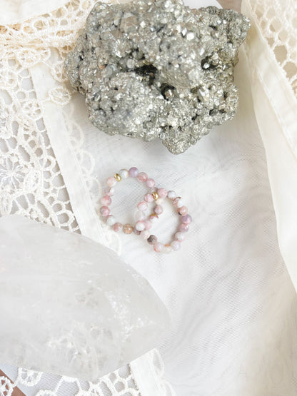 Crystal Beaded Rings w/ Gold